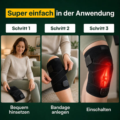 Milvino® 3-in-1 Kniebandage – Wärme, Rotlicht & Massage