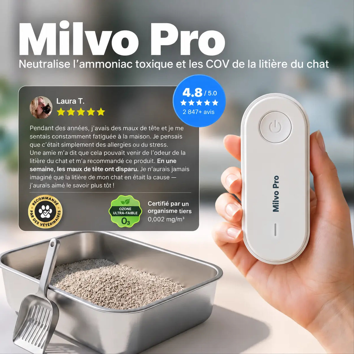 Milvo Pro™ Neutralisateur d’odeurs