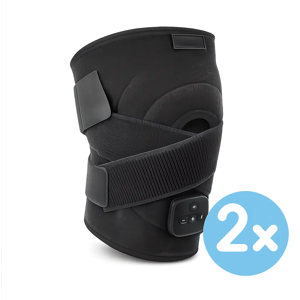 Milvino® 3-in-1 Kniebandage – Wärme, Rotlicht & Massage