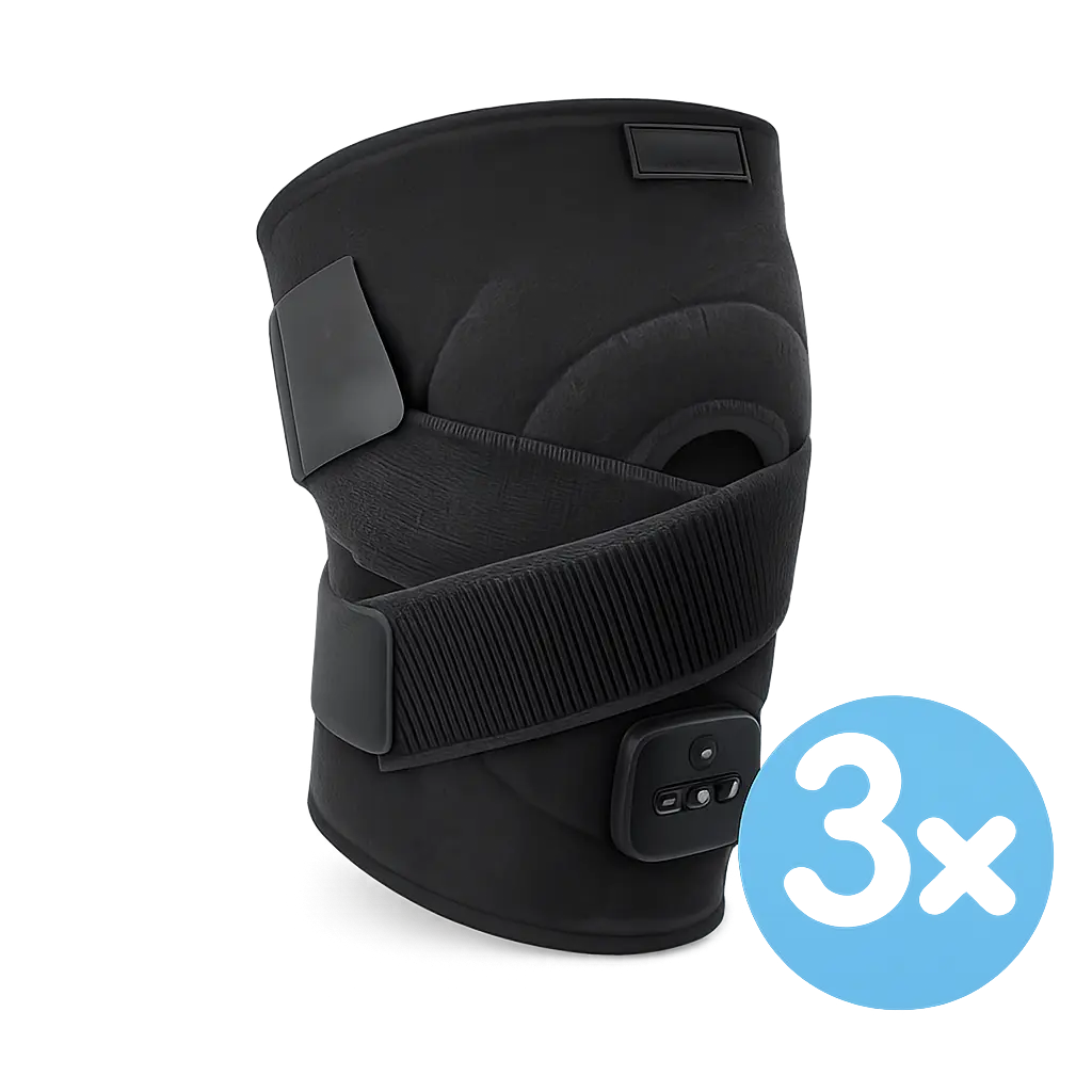 Milvino® 3-in-1 Kniebandage – Wärme, Rotlicht & Massage